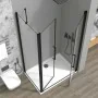 Render Braccio di supporto a snodo per parete doccia walk-in da 70-110cm in acciaio nero opaco
