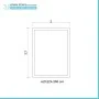 Profilo di compensazione rettangolare in alluminio cromato per box doccia linea Ted  - scheda tecnica