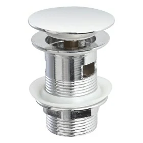 Piletta di scarico universale click clack con troppopieno tappo cromato