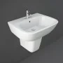 Lavabo bagno Rak serie One 60x46 cm con semicolonna in ceramica lucida 