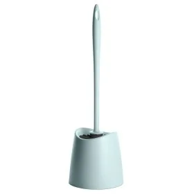 Portascopino wc da appoggio azzurro in abs con setole nere