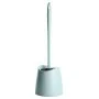 Portascopino wc da appoggio azzurro in abs con setole nere