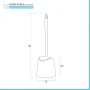 Scheda tecnica Portascopino wc da appoggio azzurro in abs con setole nere