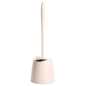 Portascopino wc da appoggio rosa in abs con setole nere