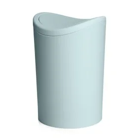 Pattumiera bagno in polipropilene azzurro cielo 6 Lt con coperchio basculante
