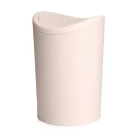 Pattumiera bagno in polipropilene rosa 6 Lt con coperchio basculante