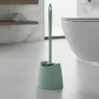 Render Portascopino wc da appoggio verde in abs con setole nere