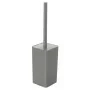 Porta scopino wc grigio completo di scopino con setole morbide Star