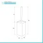 Porta scopino wc grigio completo di scopino con setole morbide Star scheda tecnica
