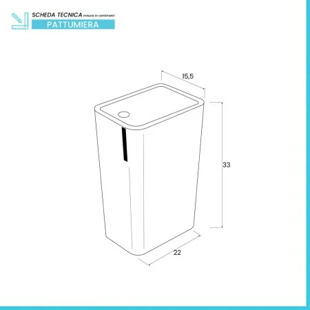 Bidone Cestino, Pattumiera a Parete, Plastica Contenitore della Spazzatura, 8L Anello di Pressione o Spingere Il Coperchio Cestino dei Rifiuti per Cucina Ufficio Tabelle (Bianco, Grigio, caffè