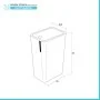 Cestino bagno da 8 litri in plastica bianca con coperchio Push scheda tecnica