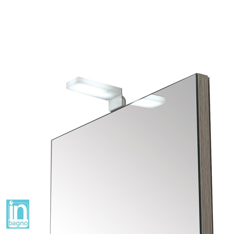 Lampada Led Bagno in Acciaio Doppia Installazione 3 w di Potenza Lampada Led Bagno in Acciaio Doppia Installazione 3 w di Potenza