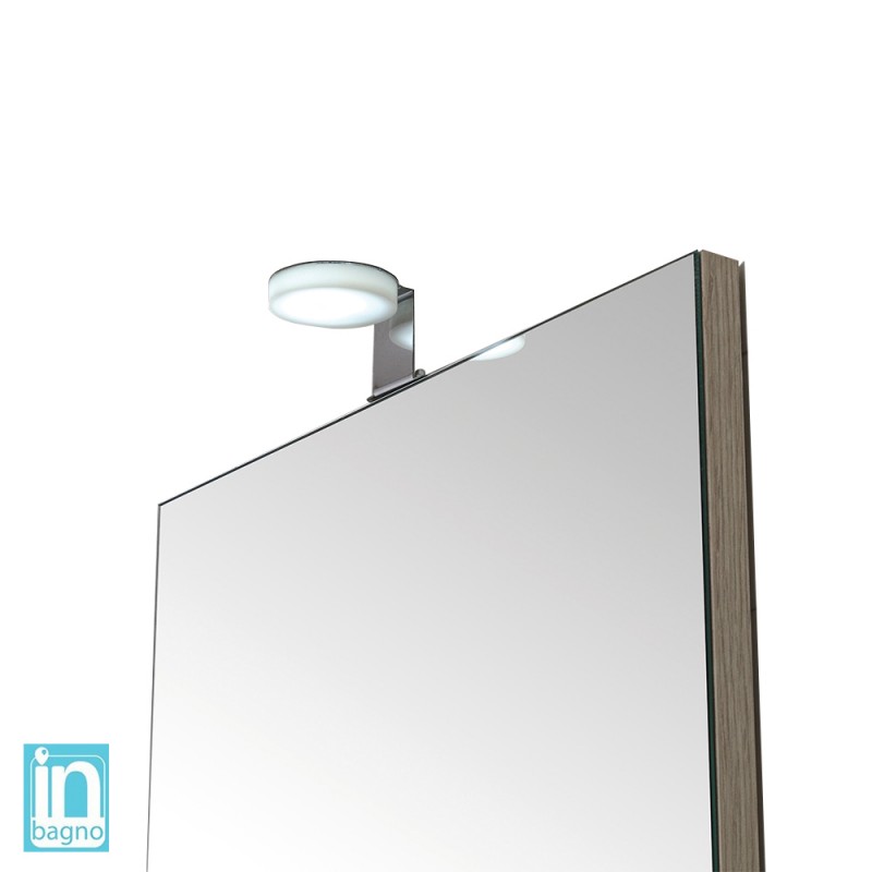 Lampada Led da Bagno Tonda design moderno 4 w con doppia installazione Lampada Led da Bagno Tonda Design Moderno 4 W con Doppia Installazione