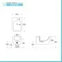Scheda tecnica Sanitari Sospesi in ceramica bianco con copriwc e scarico rimless Kayra