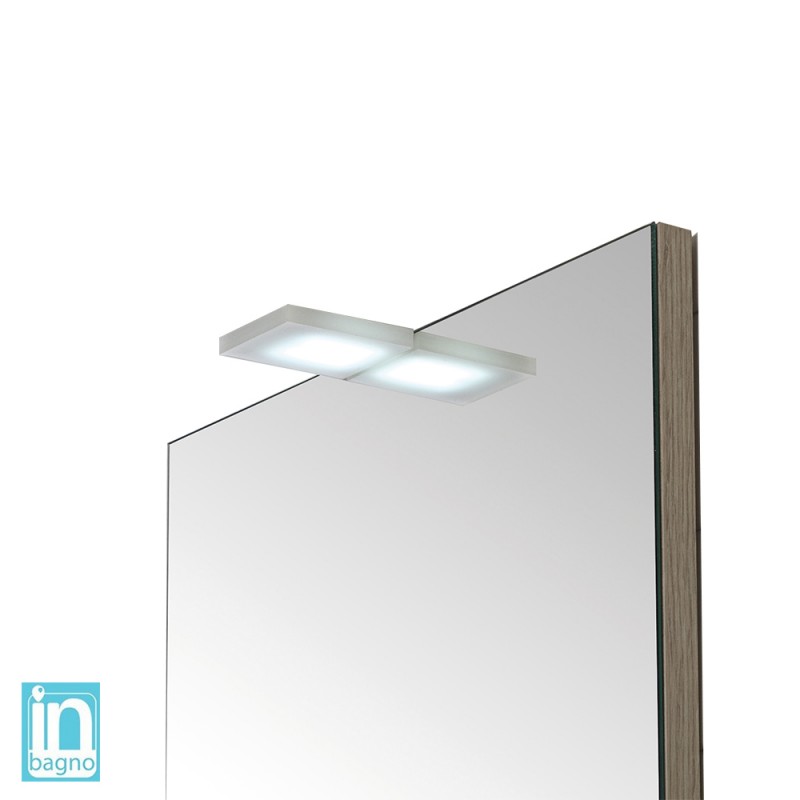 Lampada Led per Specchio su Pannello 4 W in Acciaio Lampada Led per Specchio a Filo o su Pannello 4 W in Acciaio