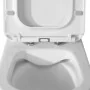 Wc filomuro bianco design quadrato in ceramica con scarico Rimless Kayra - sistema rimless
