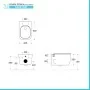 Wc sospeso bianco in ceramica con scarico Rimless Kayra scheda tecnica