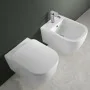 Wc sospeso bianco in ceramica con scarico Rimless Kayra - render4