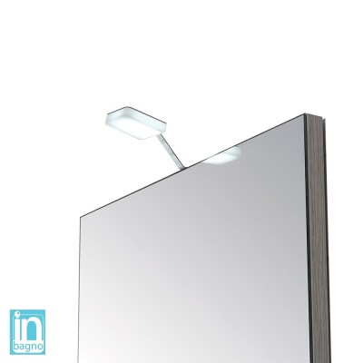 Luce Led da Bagno per Specchio a Doppia Installazione 4 W in Acciaio