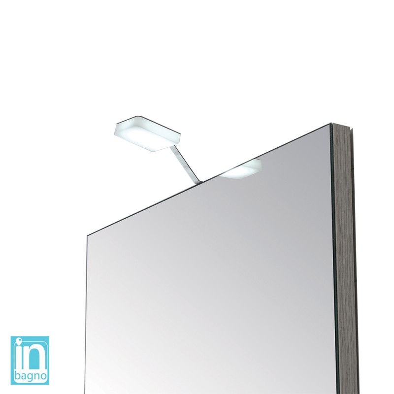 Luce Led da Bagno per Specchio a Doppia Installazione 4 W in Acciaio Luce Led Bagno per Specchio Doppia Installazione 4 W in Acciaio