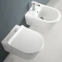 Wc sospeso bianco design tondo in ceramica con scarico Rimless Ukra