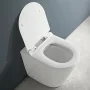 Copriwater bianco con chiusura soft close e sgancio rapido per sanitari Ukra
