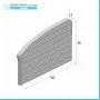 Asse lavapanni in legno 50 cm per vasca in ceramica Revine - scheda tecnica