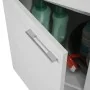 Mobile lavatoio 60x60cm bianco frassino con due ante e vasca in ceramica Revine - anta mobile