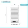 Scheda tecnica Scaldasalviette elettrico bianco con termoconvettore integrato 500 2000W