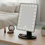 Specchio trucco con luci LED touchscreen e regolazione a 180 da appoggio nero