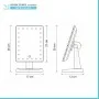 Specchio trucco con luci LED touchscreen e regolazione a 180 da appoggio nero - scheda tecnica