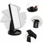 Specchio trucco con luci LED touchscreen e regolazione a 180 da appoggio nero - inclinazione