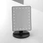 Specchio trucco con luci LED touchscreen e regolazione a 180 da appoggio nero - render