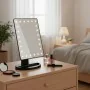 Specchio trucco con luci LED touchscreen e regolazione a 180 da appoggio nero- render4