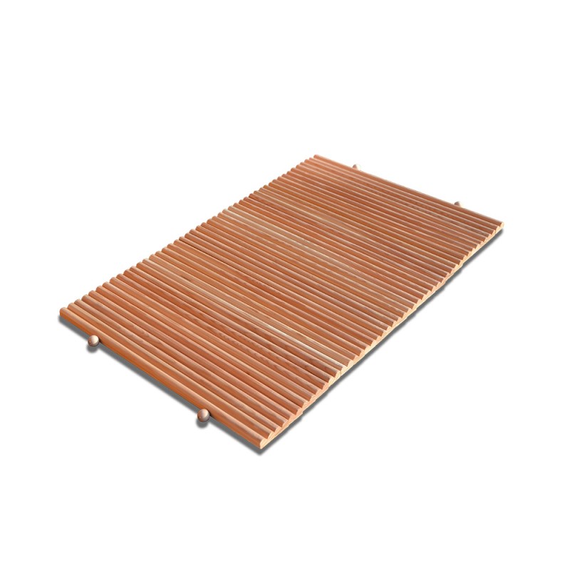 tappeto in legno antiscivolo da bagno Tappeto Antiscivolo per Doccia/Vasca 45x101 Salvaspazio Arrotolato in Larice