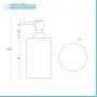 Set accessori bagno effetto marmo 3 pezzi con dispenser portaspazzolino e vassoio in resina Ivy scheda tecnica1