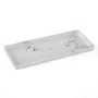 Set accessori bagno effetto marmo 3 pezzi con dispenser portaspazzolino e vassoio in resina Ivy