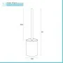 Set accessori bagno effetto marmo 4 pezzi con dispenser portaspazzolino portascopino e vassoio in resina Ivy scheda tecnica 4