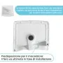Scheda tecnica Mobile lavatoio 60x60cm bianco frassino con due ante e vasca in ceramica Revine