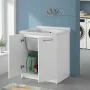 Mobile lavatoio 75x61 cm a due ante con vasca in ceramica Revine