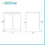 Scheda tecnica Mobile lavatoio 75x61 cm a due ante con vasca in ceramica Revine