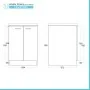 Scheda tecnica Mobile lavatoio 61x61 cm a due ante con vasca in ceramica Revine