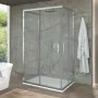 Box doccia 3 lati 80x160x80 cm con doppio scorrevole vetro trasparente Ted