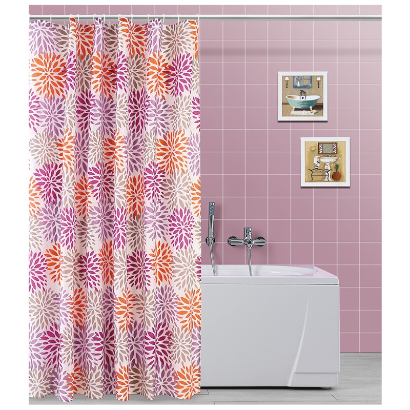 Tenda Doccia Lavabile In Poliestere 240 X 200h Cm Fantasia Floreale Tenda Doccia Lavabile In Poliestere 240 X 200h Cm Fantasia Floreale