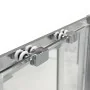 Box doccia 3 lati 90x160x90 cm con porta scorrevole in vetro trasparente Ted