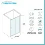 Scheda tecnica Box doccia nicchia 150 cm con porta scorrevole in vetro serigrafato Ted