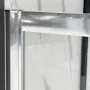 Box doccia 3 lati 70x90x70 in vetro temperato serigrafato doppio scorrevole con profili cromati Tay