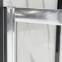Box doccia 3 lati 70x110x70 in vetro temperato serigrafato scorrevole con profili cromati Tay