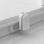 Porta doccia nicchia 100cm in vetro temperato trasparente scorrevole con profilo bianco Tay