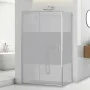 Box doccia angolare 70x110 in vetro temperato serigrafato scorrevole con profili cromo Tay